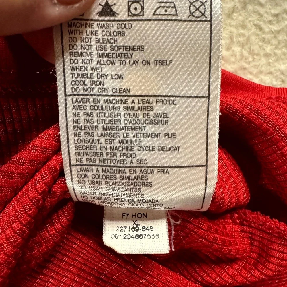 Nike Pullover Mens XL Red Fit Dry 1/4 Zip Waffle Knit Athleisure Performance
